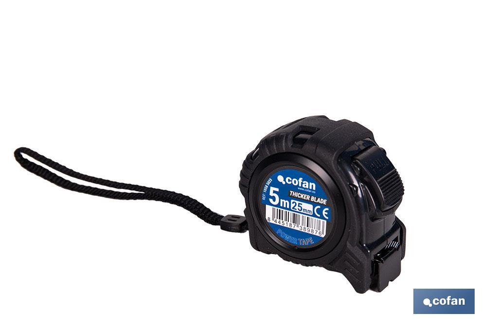 EXPOSITOR FLEXÓMETRO HOJA NEGRA DOBLE CARA 25 MM X 5 M 6 UDS.