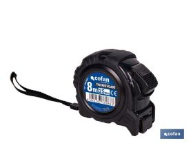 EXPOSITOR FLEXÓMETRO HOJA NEGRA DOBLE CARA 25 MM X 8 M 6 UDS.