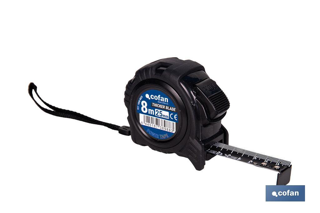 EXPOSITOR FLEXÓMETRO HOJA NEGRA DOBLE CARA 25 MM X 8 M 6 UDS.