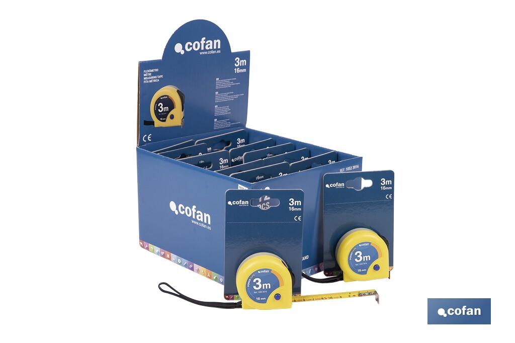 EXPOSITOR DE FLEXÓMETROS 16 MM X 3 M 12 UDS.