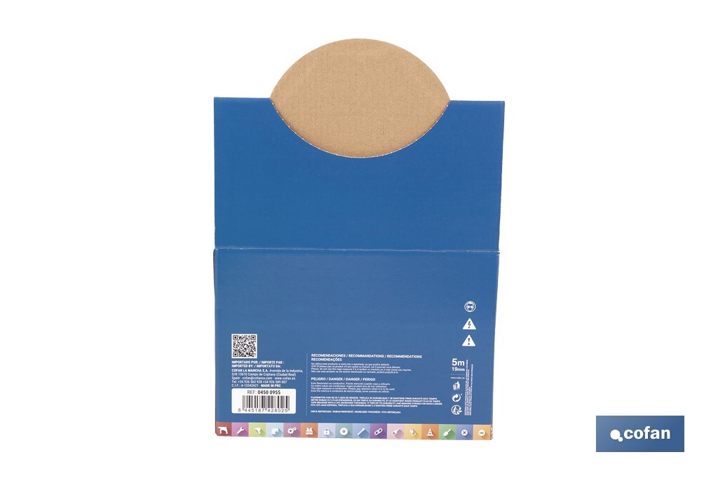 EXPOSITOR DE FLEXÓMETROS 19 MM X 5 M 12 UDS.