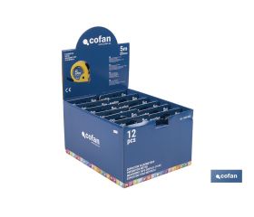 EXPOSITOR DE FLEXÓMETROS 25 MM X 5 M 12 UDS.
