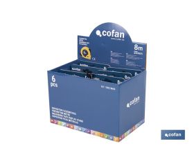 EXPOSITOR DE FLEXÓMETROS 25 MM X 8 M 6 UDS.