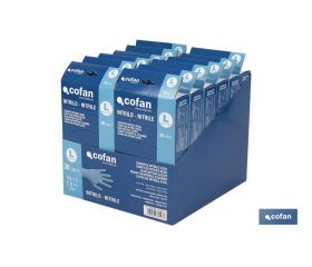 EXPOSITOR CAJA 30 UNDS. GUANTES NITRILO T-L