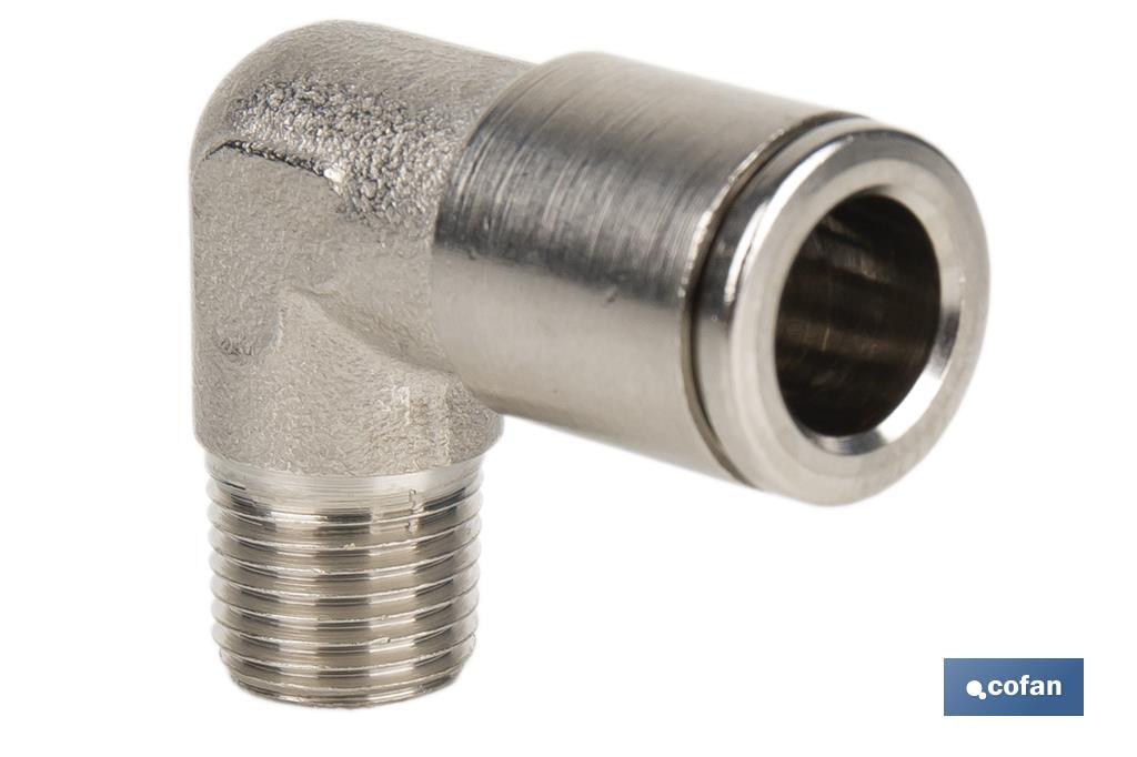 CONEXION CODO  TUBO 4mm. ROSCA 1/4