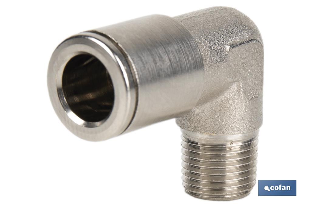 CONEXION CODO  TUBO 4mm. ROSCA 1/4