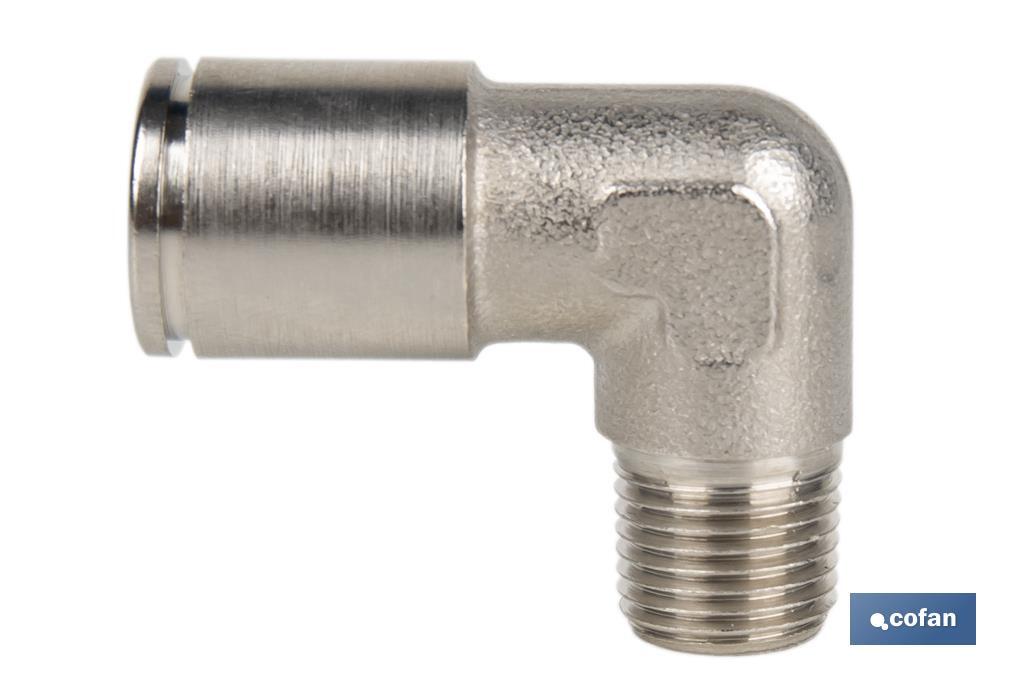 CONEXION CODO  TUBO 4mm. ROSCA 1/4