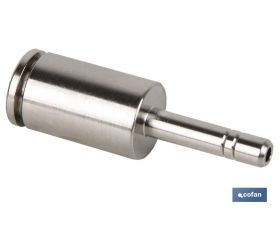 UNIÓN RECTA TUBO-ESPIGA LISA REDUCIDA LATÓN NIQ. M-12-8