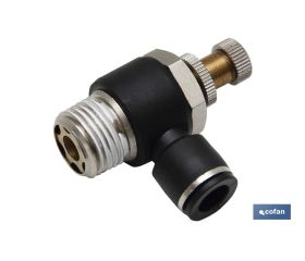 Regulador de Caudal Cónico Unidireccional para Cilindro