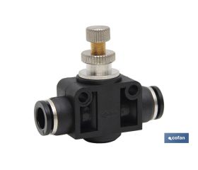 REGULADOR DE FLUJO UNIDIRECCIONAL EN LINEA TUBO-TUBO D-12