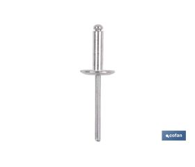 REMACHE ALUMINIO ALA ANCHA D-14  4,8 X 10 MM