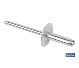 REMACHE ALUMINIO ALA ANCHA D-16  4,8 X 16 MM