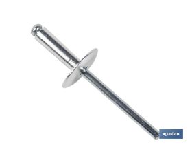 REMACHE ALUMINIO ALA ANCHA D-16  4,8 X 16 MM