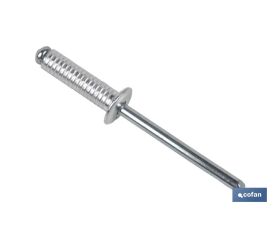 REMACHE ALUMINIO RANURADO 4,8 X 10 MM