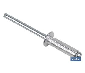 REMACHE ALUMINIO RANURADO 4,8 X 10 MM