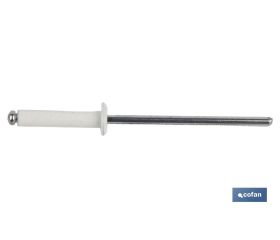 REMACHE ALUMINIO NORMAL BLANCO 3.2 X 12 MM
