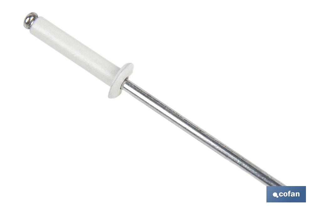 REMACHE ALUMINIO NORMAL BLANCO 3.2 X 8 MM