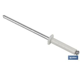 REMACHE ALUMINIO NORMAL BLANCO 3.2 X 12 MM
