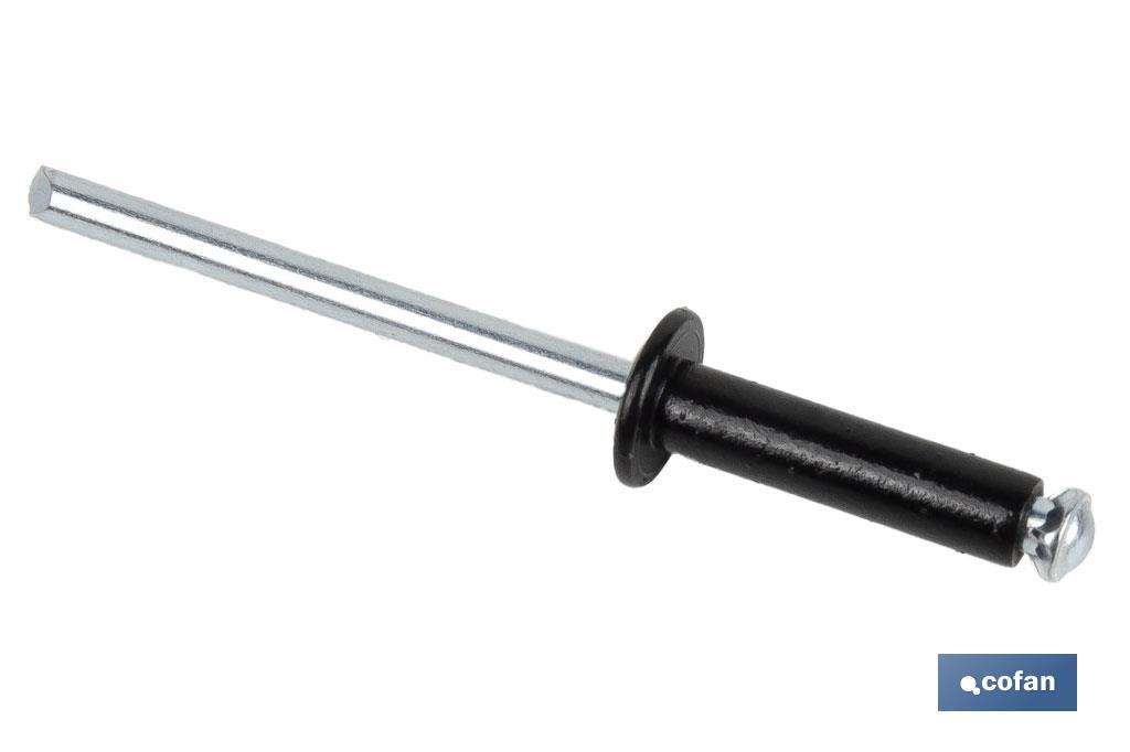 REMACHE DE FLOR NEGRO 4 X 16 MM