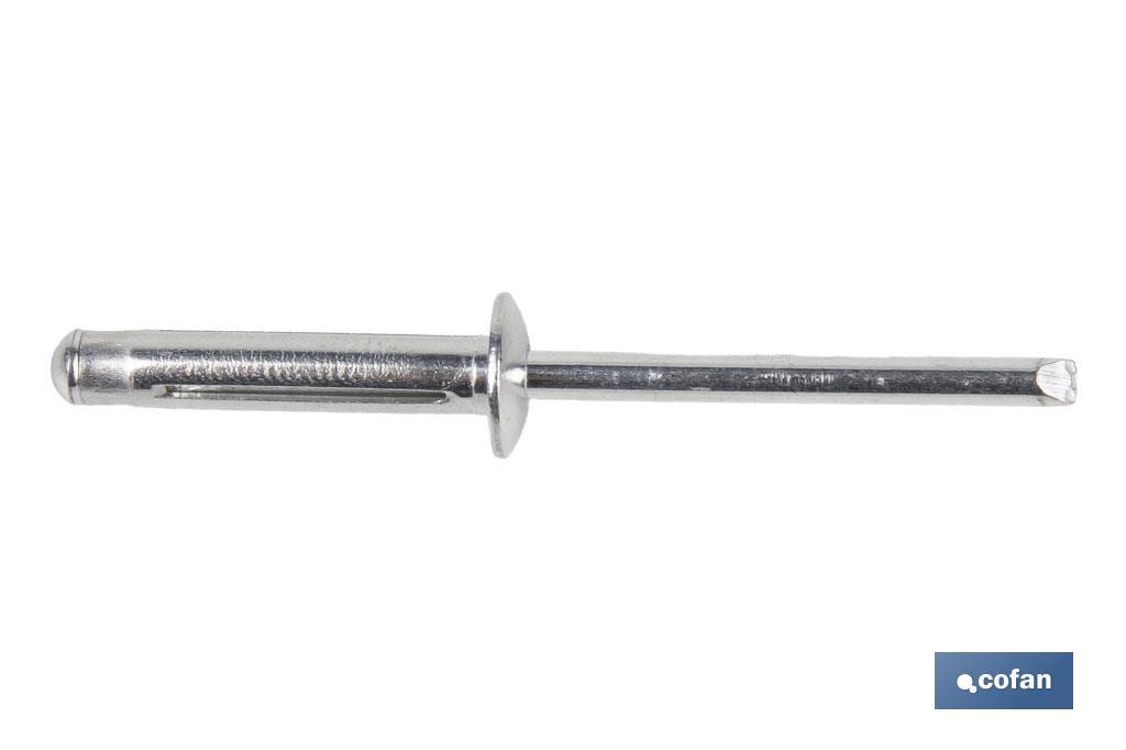 REMACHES ALUMINIO TRÉBOL 4 X 13 MM