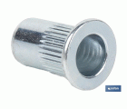 TUERCAS REMACHABLES RANURADAS ANCHAS ACERO M3