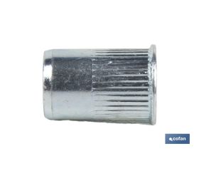 Tuercas Remachables Acero Cabeza Reducida Ranurada