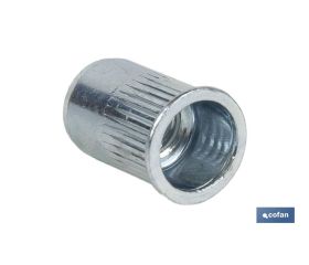 TUERCAS REMACHABLES RANURADAS CABEZA REDUCIDA ACERO M8