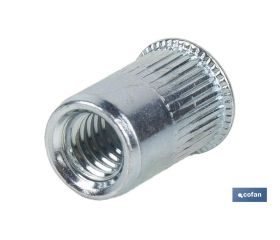 TUERCAS REMACHABLES RANURADAS CABEZA REDUCIDA ACERO M8