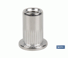 Tuercas remachables ranuradas de cabeza ancha A-2 | Amplia variedad de métricas