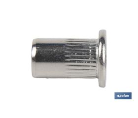 TUERCAS REMACHABLES RANURADAS ANCHAS INOX A-2 M4