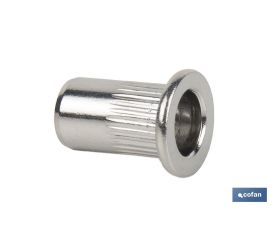 TUERCAS REMACHABLES RANURADAS ANCHAS INOX A-2 M4