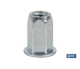 Tuercas Remachables Acero Cabeza Ancha Hexagonal