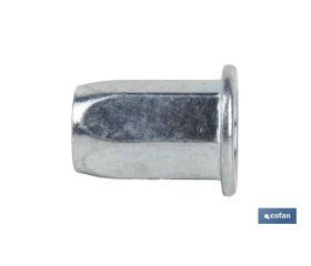 TUERCAS REMACHABLES HEXAGONAL ANCHAS ACERO M8