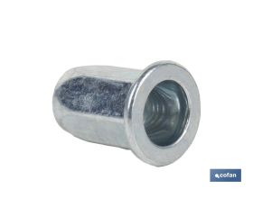 TUERCAS REMACHABLES HEXAGONAL ANCHAS ACERO M8