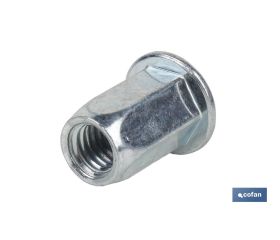 TUERCAS REMACHABLES HEXAGONAL ANCHAS ACERO M8