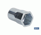 TUERCAS REMACHABLES SEMIHEXAGONAL FONDO ABIERTO CABEZA REDUCIDA ACERO M4 X 12