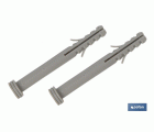 SET DE 2 PCS. PARA SANITARIO WC TACO LARGO 6 X 80 MM INOX.