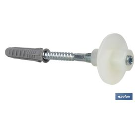 SET DE 2 PCS. PARA LAVABO 8 X 100 MM TUERCA DE NYLON