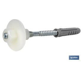 SET DE 2 PCS. PARA LAVABO 8 X 100 MM TUERCA DE NYLON