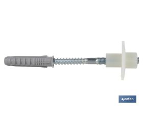 SET DE 2 PCS. PARA LAVABO 10 X 120 MM TUERCA DE NYLON