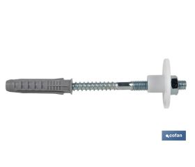 SET DE 2 PCS. PARA LAVABO 10 X 120 MM TUERCA DE HIERRO