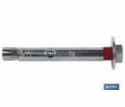 Anclaje metálico con tornillo hexagonal | Con arandela DIN 9021 | Medidas desde Ø 6 hasta Ø 16 mm
