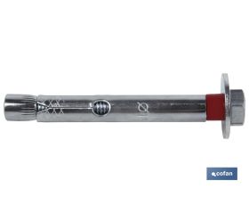 Anclaje metálico con tornillo hexagonal | Con arandela DIN 9021 | Medidas desde Ø 6 hasta Ø 16 mm