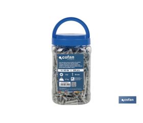 TACO GOLPE CON COLLARÍN AVELLANADO 6 X 40 BOTE DE 500 UDS.