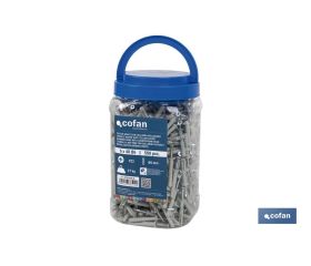 TACO GOLPE CON COLLARÍN AVELLANADO 6 X 40 BOTE DE 500 UDS.