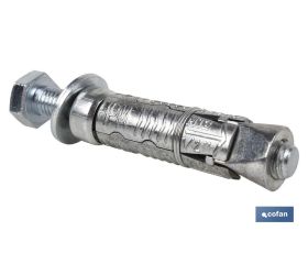 Anclaje de zamak HPM con tornillo de acero en calidad 8,8  | Medidas desde Ø 6 hasta 12 mm | Longitud desde 50 hasta 100 mm