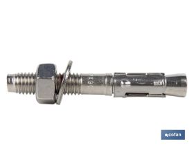 Taco macho de anclaje MTC | Acero inoxidable | Medidas desde  M-6 hasta M-16 mm