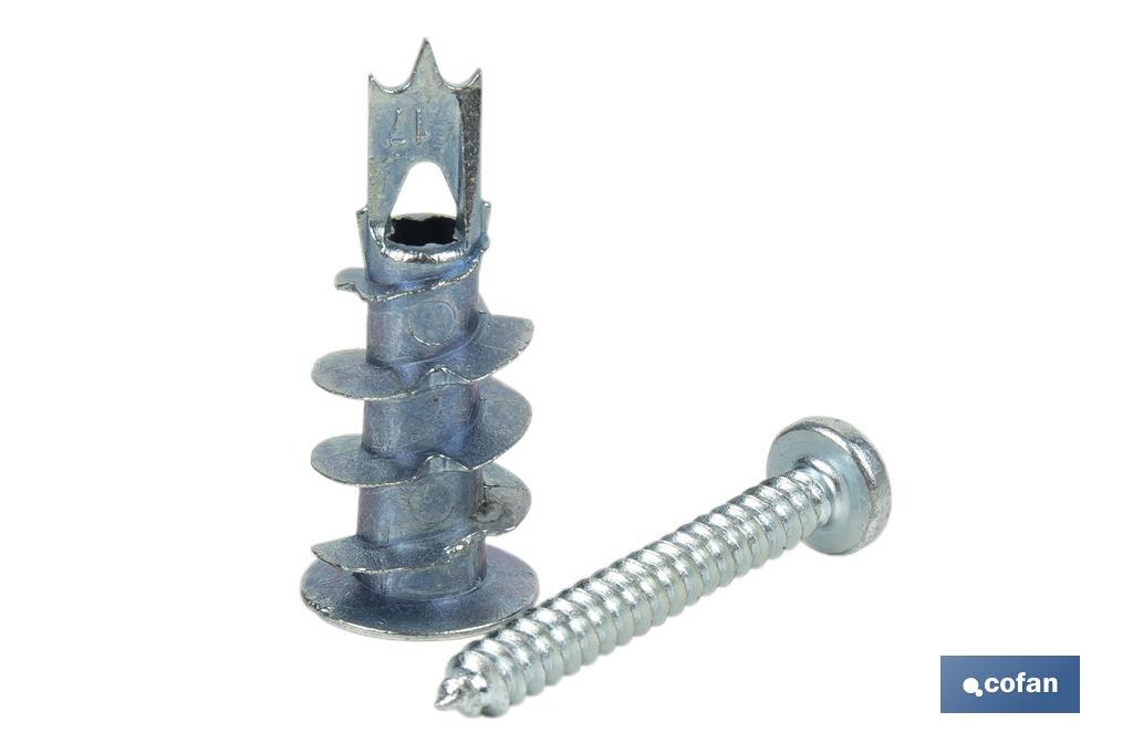 TACO ZAMAK 13X32 PARA PLACAS C/TORNILLO 4,2X32