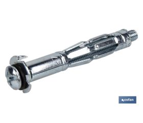 ANCLAJE METÁLICO PARA MATERIALES HUECOS MÁX. 22 MM TORNILLO M4 X 41 MM Ø8 MM
