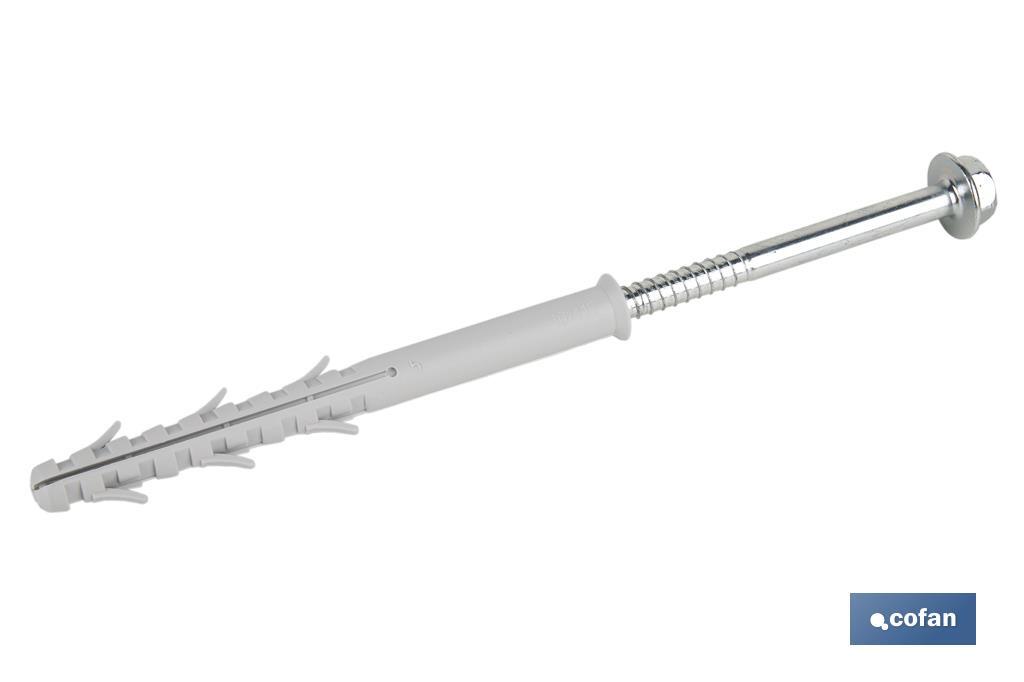 TACO LARGO DE GOLPE CON TORNILLO HEXAGONAL Ø10 X 100 MM